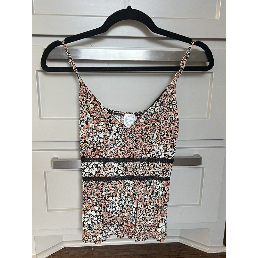 Blue Rain Women’s Fall Floral Spaghetti Strap Tank Top Size XS Multicolor